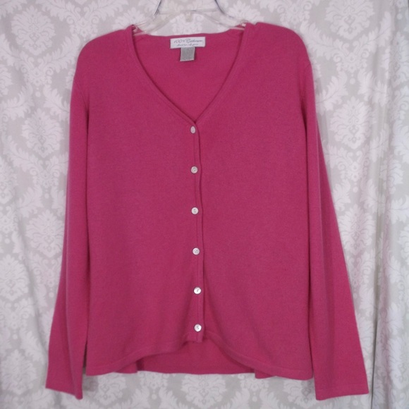 100% Cashmere Sweaters - 100% Cashmere Cardigan Sweater M